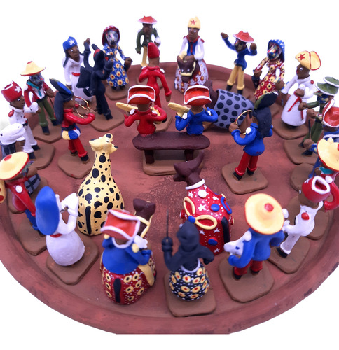 Estátua Folia De Reis Miniatura - Escultura Cerâmica Caruaru