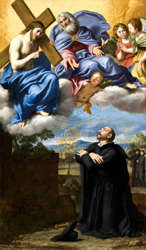Lienzo Tela Canvas Arte Sacro San Ignacio De Loyola 85x50