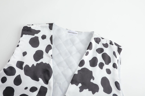 Smifcaalor Chaleco De Disfraz Con Estampado De Vaca Para Hom