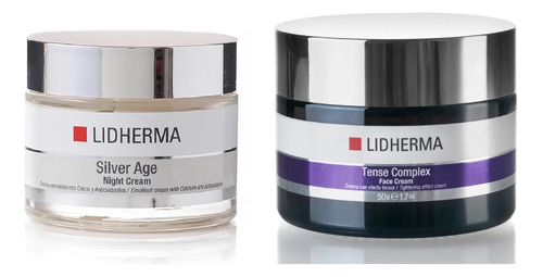 Kit Tense Complex Face Cream + Silver Age Night  Lidherma