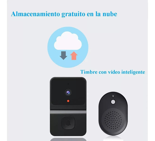 Timbre Inteligente Inalámbrico Con Cámara 1 Transmiso 1 Rec