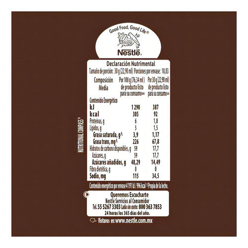 La Lechera Choco Avellana Sirve Fácil 325g