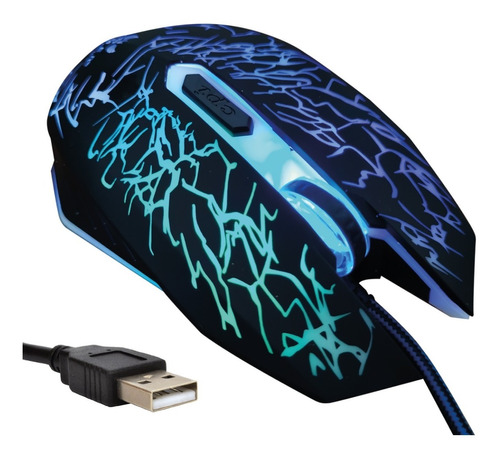 Mouse Gamer Tech Gt2 3200 Dpi 6 Botones Led Rgb Usb