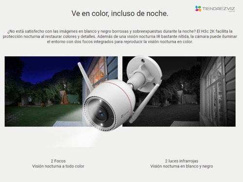 Combo X2 Ezviz H3c 2k 3mp Exterior Color 24hrs Inteligencia