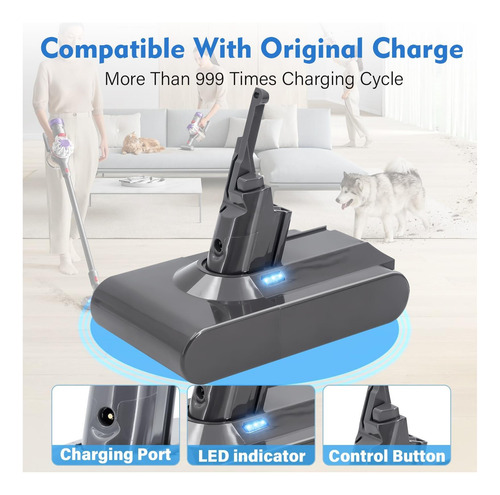 Fanshara 216v 7000 Mah Batería De Reemplazo Para Dyson V8