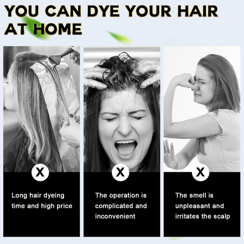Shampoo De Tintura De Cabelo Iiimeidu 3 Em 1 Com Cobertura C