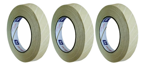 Cinta Testigo Para Esterilización 18mm X 50m 3 Piezas Color Beige Liso