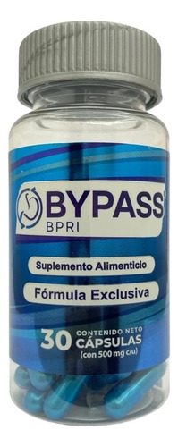 Bypass Azul Inhibidor Del Apetito 30 Cápsulas Bypass Bpri Sabor Sin Sabor