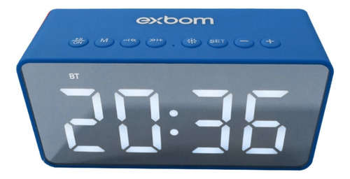 Radio Relógio Bluetooth Alarme Despertador Cabeceira Som Led