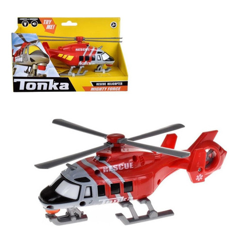 Vehiculo Tonka 18 Cms Con Luces Y Sonidos - Helicoptero De R