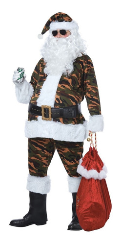 Disfraz Santa Claus Camuflaje Navidad