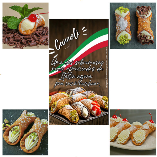 Cannoli Shells Para Rechear Samadu Crocante 280g 24 Unidades