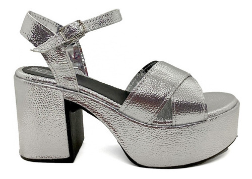 Sandalias Mujer Taco Ancho 9 Cm Plataforma Elegante Fiesta