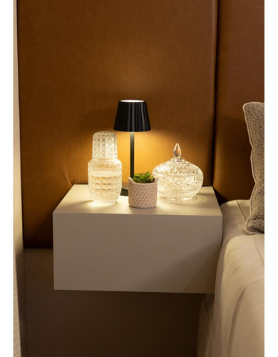 Luminária De Mesa Led Pilha E Usb 3 Tons Lyor Radiance Preta