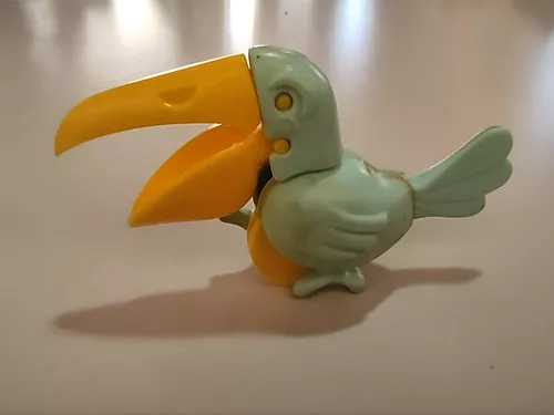 Miniatura Antiga Boneco Pássaro Brinquedo Kinder Ovo Coleção