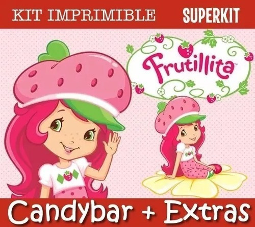 Kit Imprimible Frutillitas - Rosita Fresita Invitaciones Y +