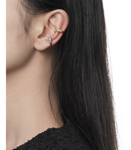 Piercing De Plata 925 Zirconias Multicolor Argolla Earcuff