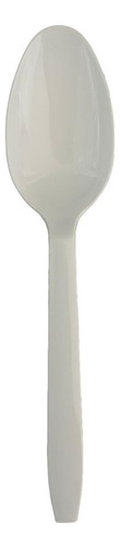 Cuchara De Plástico Desechable Mediana Blanca Sm Mty 1000pza Color Del Mango Blanco