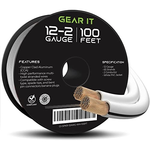 Gearit Pro Series Cable Para Bocinas De Calibre 12 awg