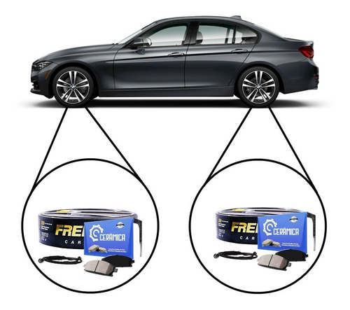 Pastilha + Disco + Sensor Dianteiro E Traseiro 320i 2015 -