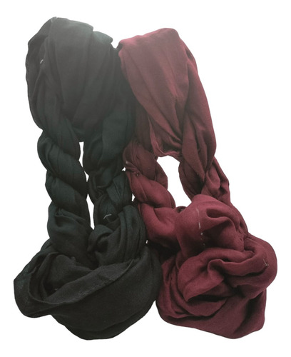 Kit Pashmina Negro Vino 2 Pzas