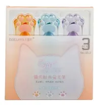 Comprar Marcatextos Huella Gato Colores Papelería Kawaii Cat 3pz