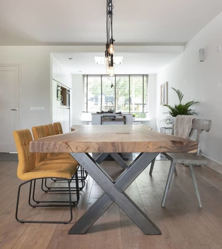 Imagen 2 de 7 de Mesa De Madera Estilo Industrial