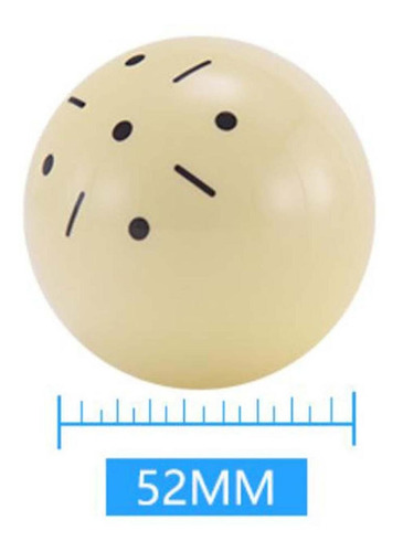 Resina Cue Ball Billar Pool 52mm Beige Regalos Accesorios