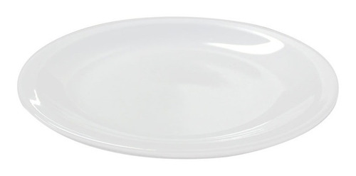 12 Platos Playos 25cm Gastronomico Porcelana Blanco Tsuji 2d