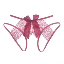 Comprar Bragas Abiertos Encaje Sexy Tanga Con Moño For Mujer 5 Piez