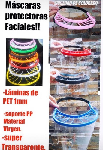 Mascara Protectora Facial Pet 1 Mm Con Soprte Pp Ma 100