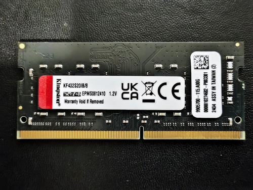 Memoria Ram Kingston Fury Impact 8gb Ddr4 Sodimm 3200mhz (Usado)