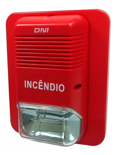 Sirene Eletrônica De Incêndio Com Iluminação 24v - Dni 4206