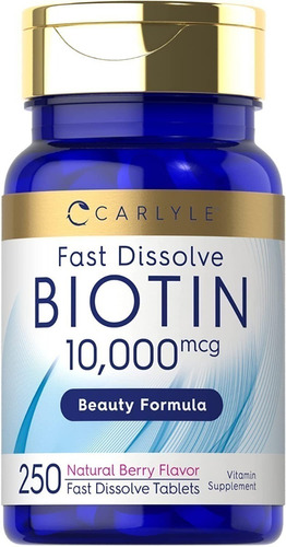 Biotin Carlyle 10.000 Mcg Biotina 250 Caps -