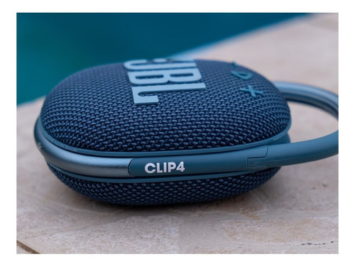 Parlante JBL Clip 4 portátil con bluetooth waterproof blue