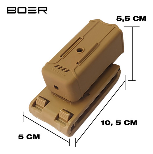 Imagen 4 de 10 de Funda Pistolera Táctica Glock Porta Cargador Simple Muslera