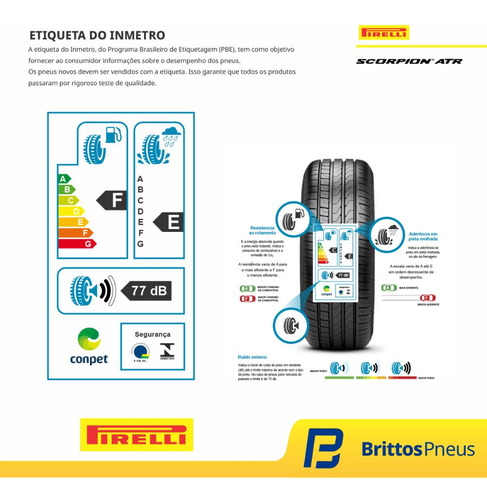 Kit 4 Pneus Pirelli Aro 15 Scorpion Atr 31x10.50 R15