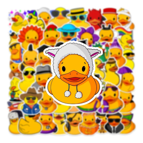 50 Pegatinas Del Ins Con Forma De Pequeño Pato Amarillo Con