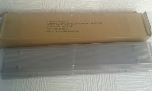 Lamparas Fluorescentes 2x17 W Antipolvo Hermeticas. Pack 2