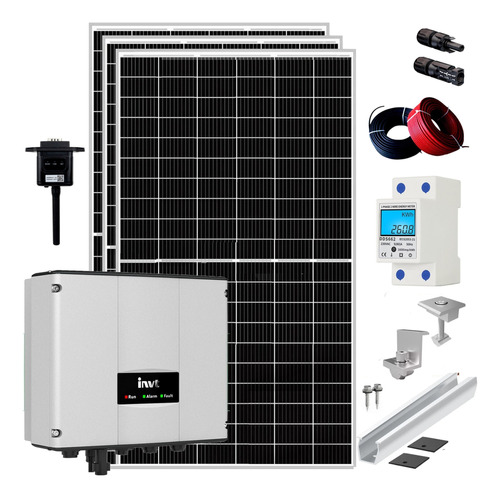 Kit Solar Ongrid Inyección Cero 3kwh Autoconsumo Invt Solar