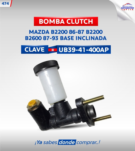 Bomba Clutch Mazda B2200 86-87 B2200 B2600 87-93 Base Inclin