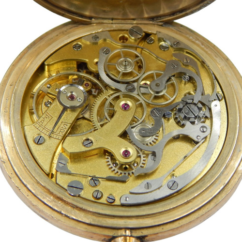 Reloj De Bolsillo Girard Perregaux Cronógrafo Bañado En Oro (Usado)