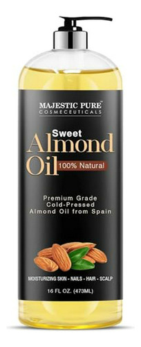 Aceite De Almendras Dulces Majestic Pure, Calidad Triple A, 