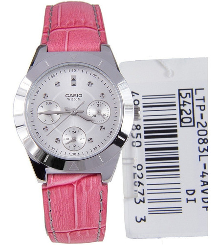 Reloj Casio Ltp-2083l Cuero Mujer Multi Aguja 100% Original