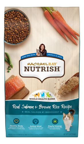 Rachael Ray Nutrish Real Salmon & Brown Rice Recipe, Dry Nnf