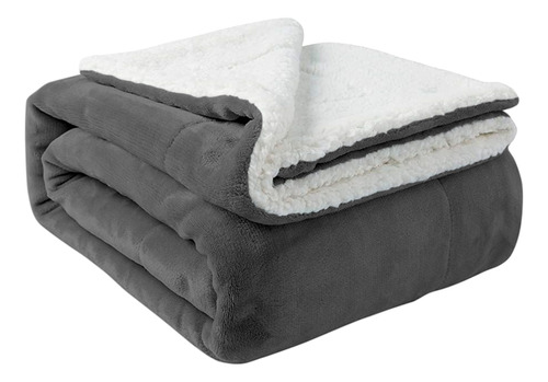 Manta Reversible Flannel/sherpa Frazada Polar De 150x200cm