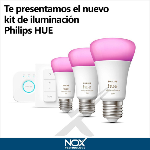 Imagen 4 de 10 de Kit De Inicio Philips Hue White And Color Ambiance + Switch
