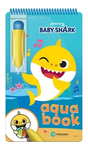 Imagem 1 de 3 de Aqua Book Baby Shark - Pintar Com Água Diversão Culturama 