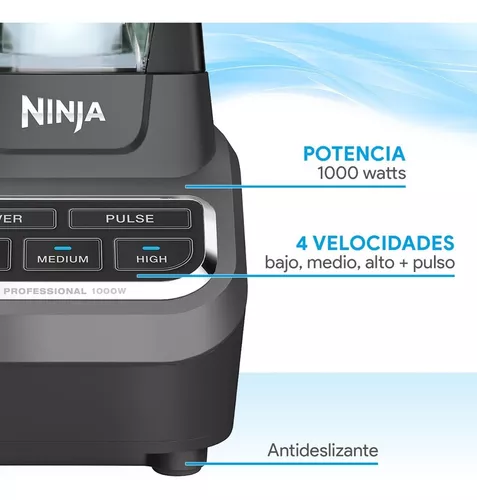 Licuadora 3 Velocidades + Pulso Professional Blender 1000 Ninja BL610