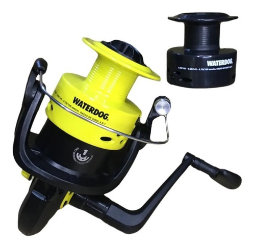 Reel Frontal Spinning Waterdog Yelbi 6001 Pejerrey Variada Color Amarillo